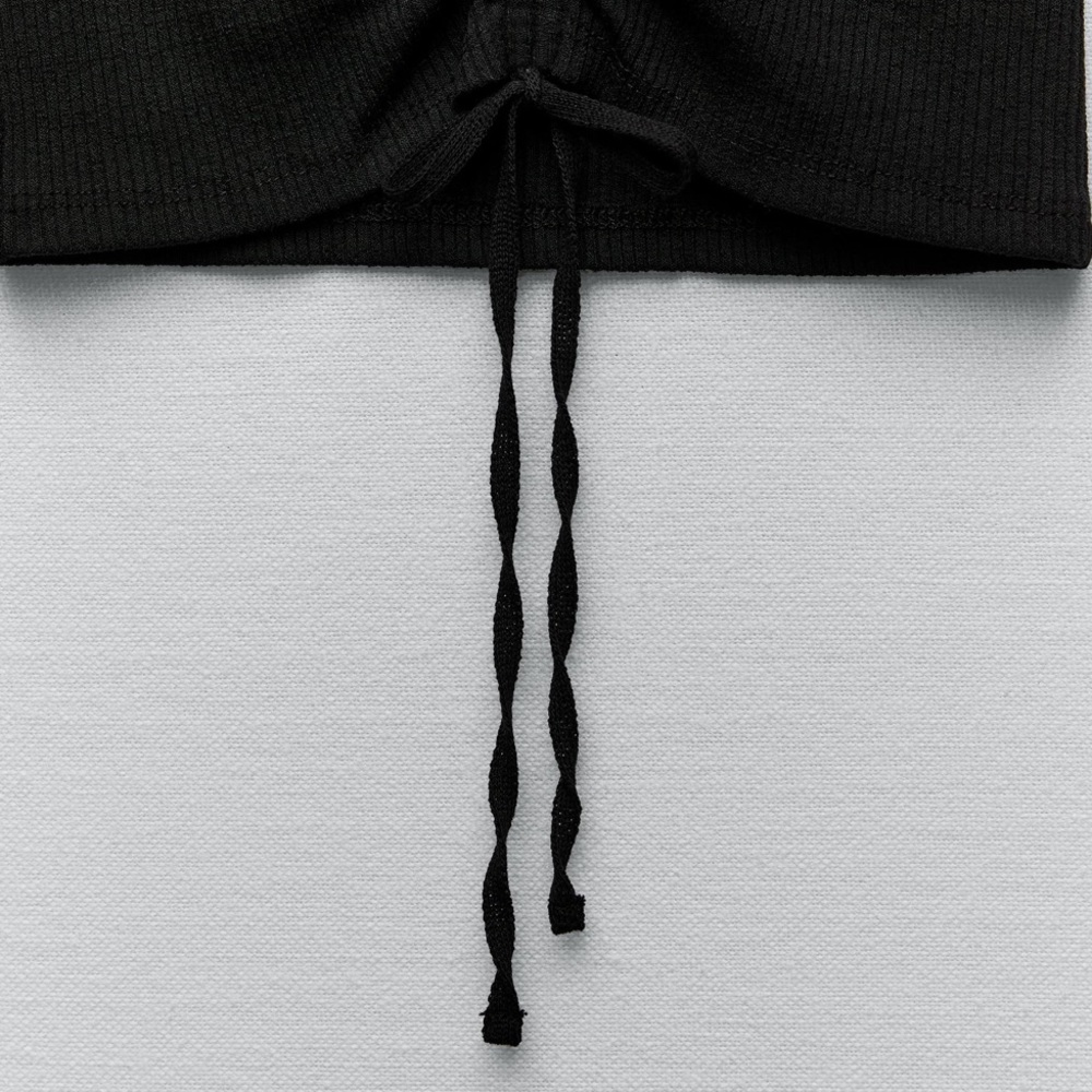 Zara Rib Polo with Gather Detail top - Picture 5 of 8